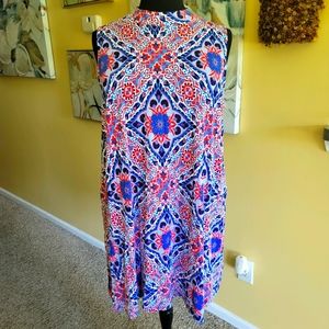 Red Camel Americana Red Blue Sleeveless Dress